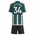 Manchester United Donny van de Beek #34 Dětské Oblečení Venkovní Dres 2023-24 Krátkým Rukávem (+ trenýrky)